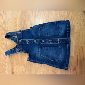 wonder nation denim overall dress in blue